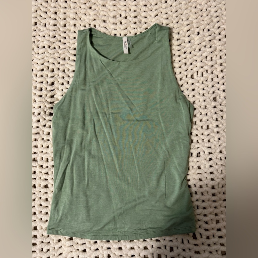 BE COOL Olive Green Tank Top